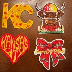 NEW Kansas City Chiefs Football Patches Set